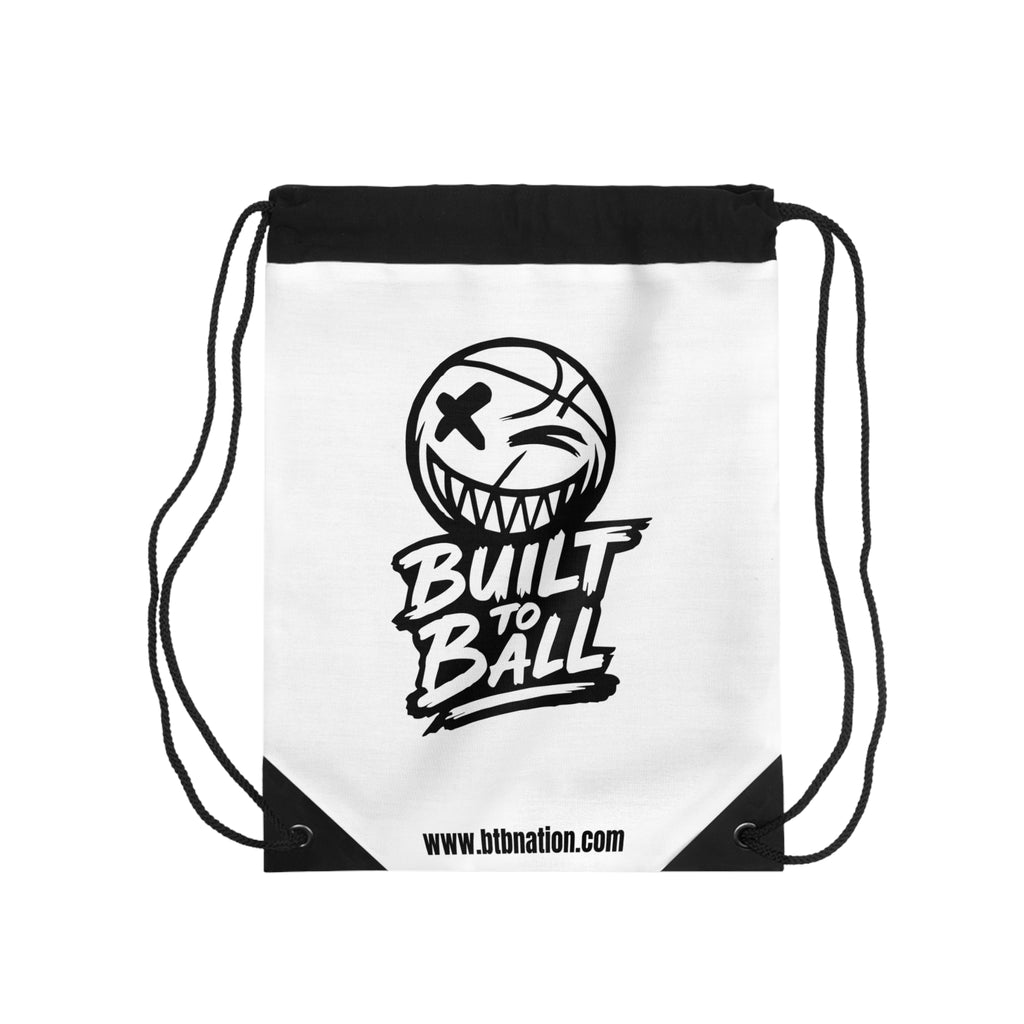 Basketball Drawstring Bag - Built to Ball, Gym Bag, Sports Bag, Workout Essentials, Gift for Athletes