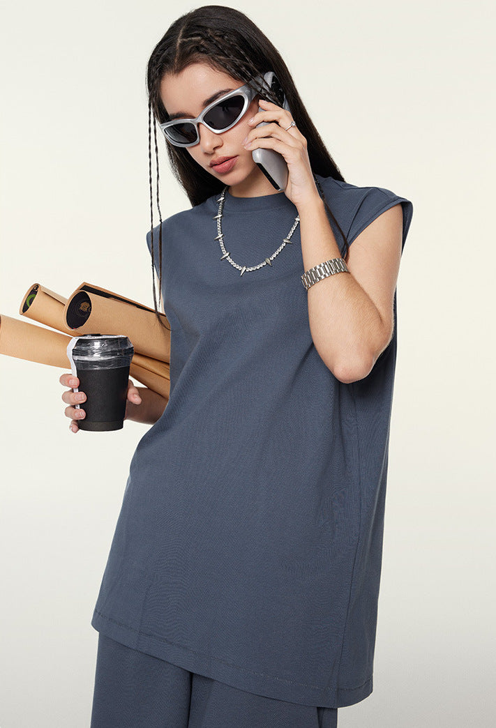 Unisex Heavyweight Longline Loose Tank Top(230GSM)