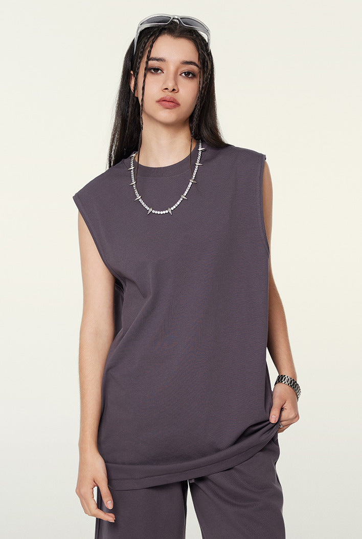 Unisex Heavyweight Longline Loose Tank Top(230GSM)