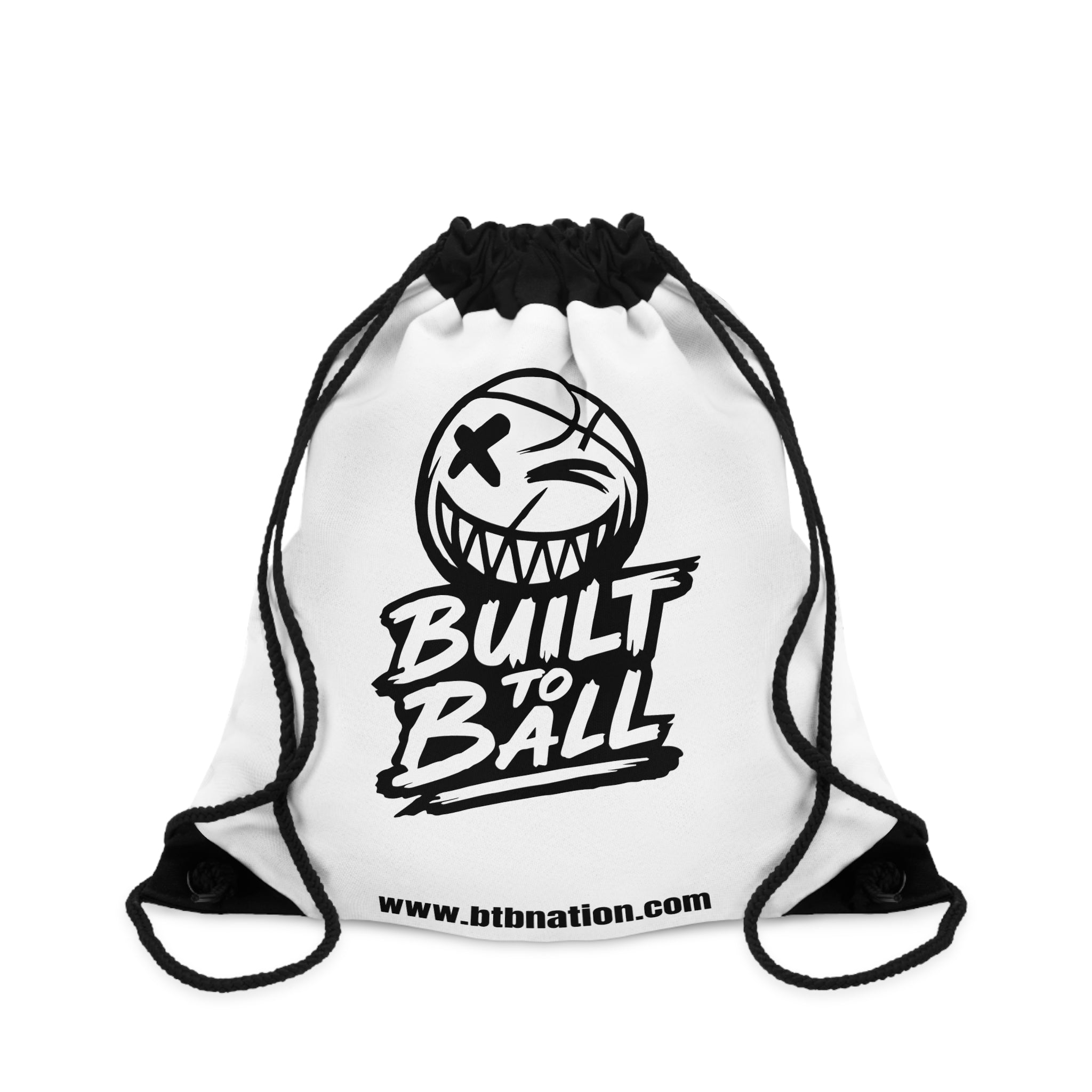 Basketball Drawstring Bag - Built to Ball, Gym Bag, Sports Bag, Workout Essentials, Gift for Athletes